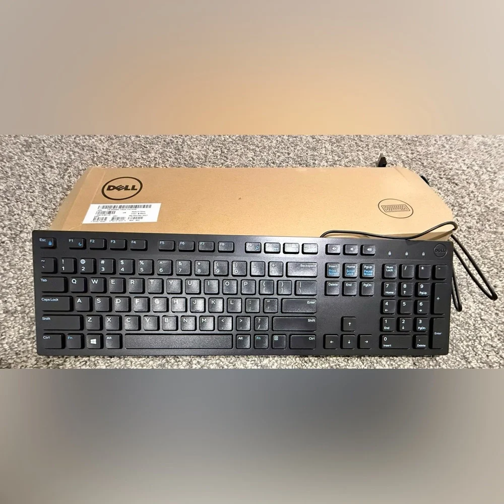 NWT-Dell KB216 USB Keyboard ⌨️ Black. Wired. 🖥️ In original packaging. 🆕